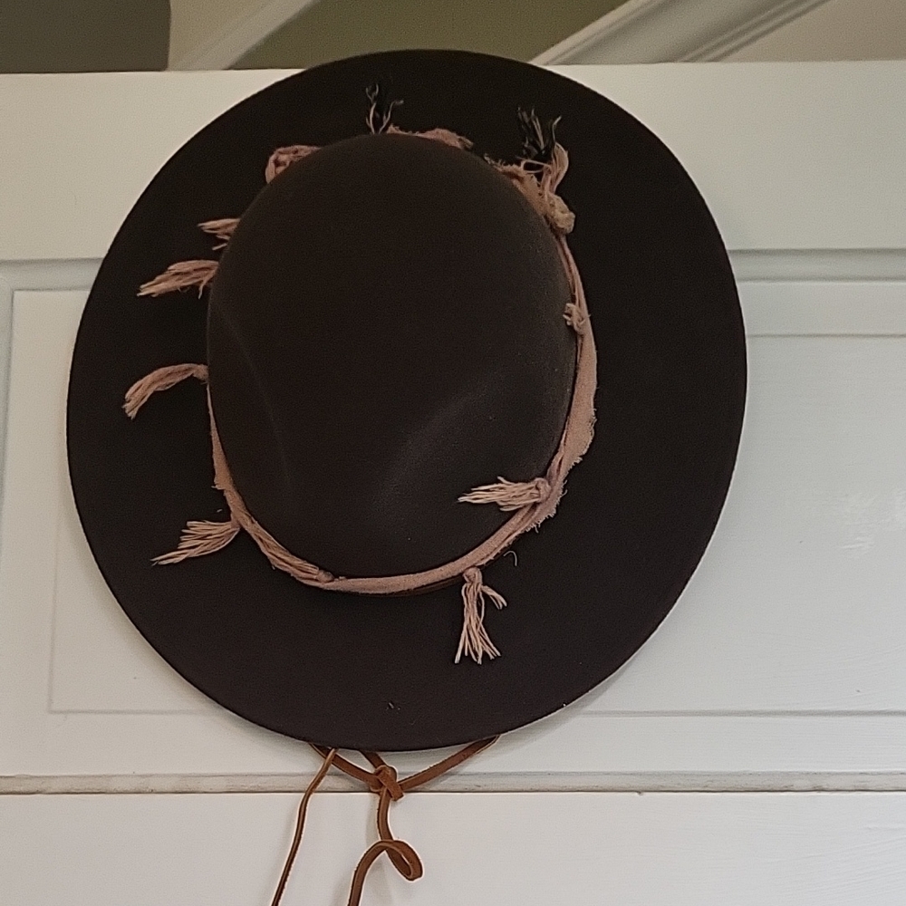 Brixton Black Hat with Tan Details